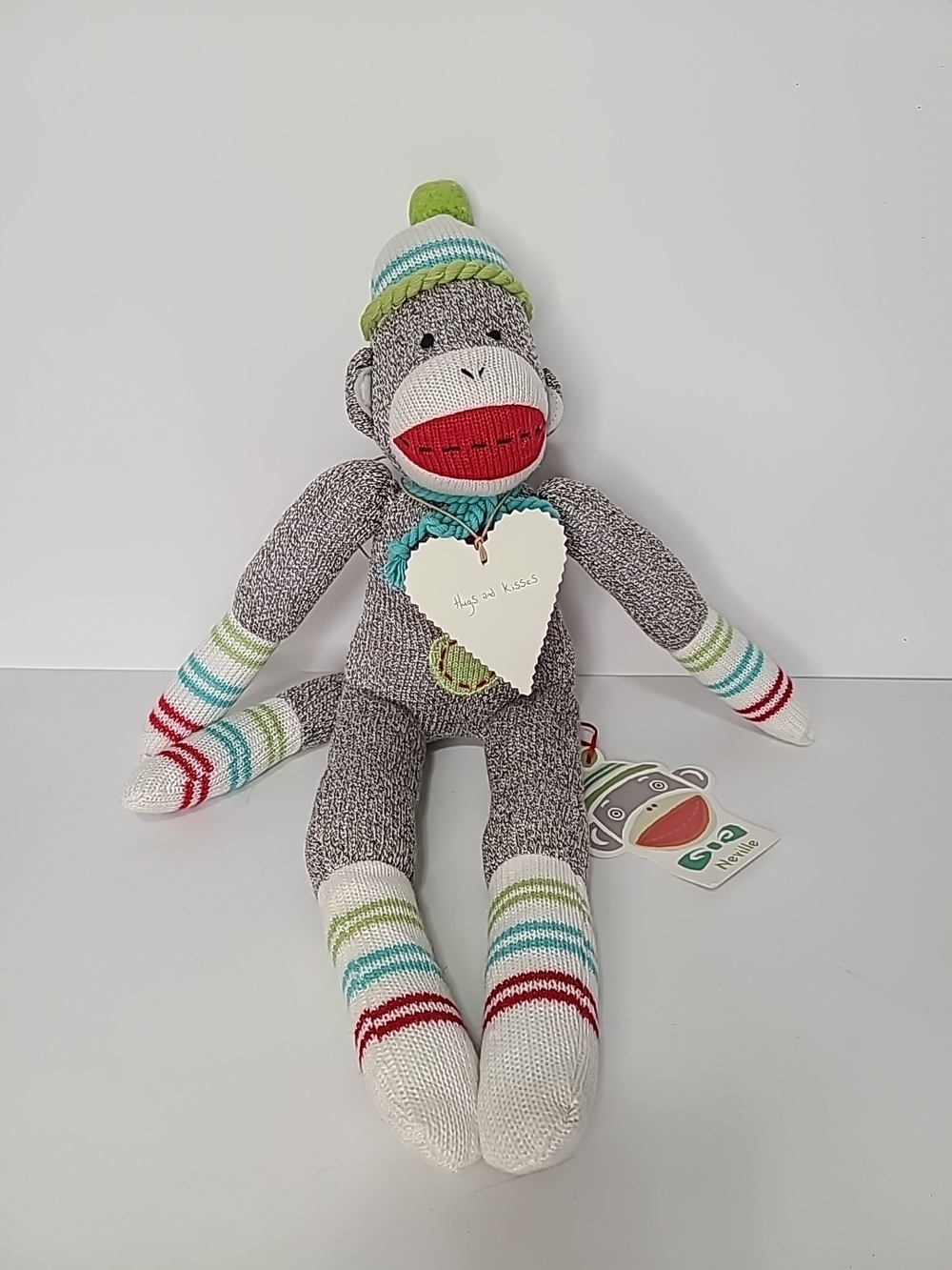 NWT Monkeez & Friends Nelson Vintage Sock Monkey Plush Toy Stuffed Animal